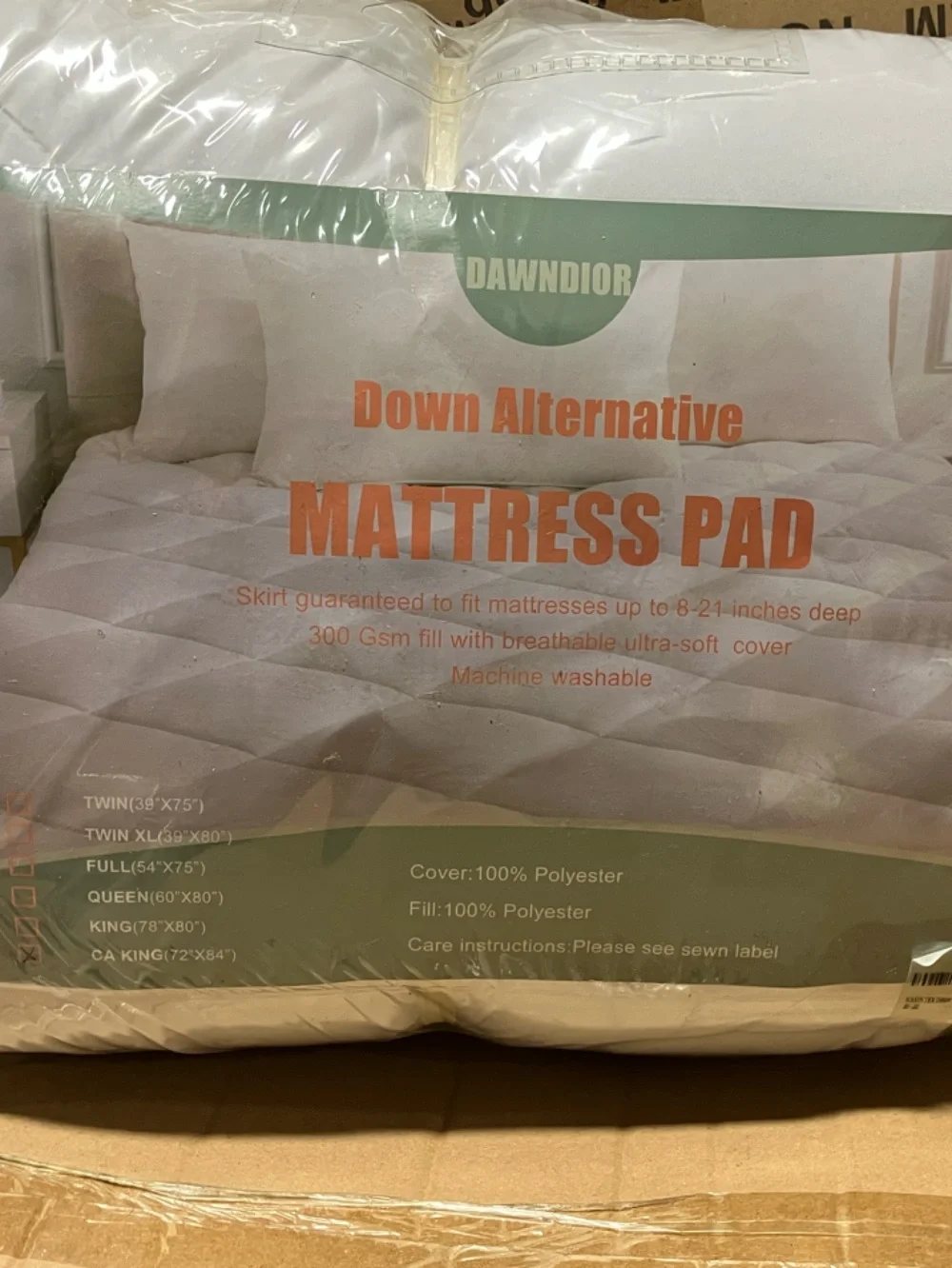 Cal King White Down Alternative Mattress Pad - Plush, Machine Washable